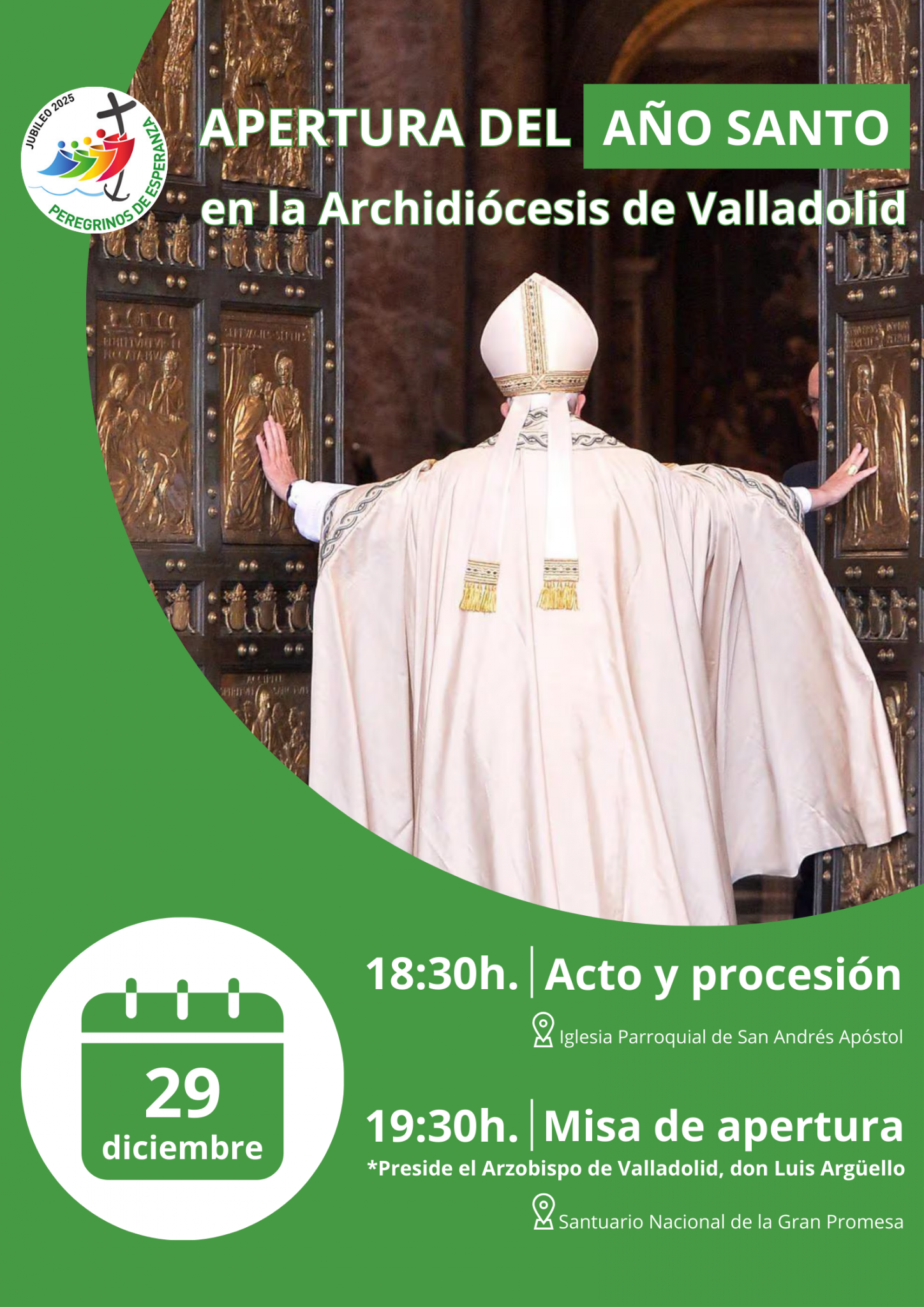 Cartel apertura Año Santo 2025 en la Archidiocesis de Valladolid